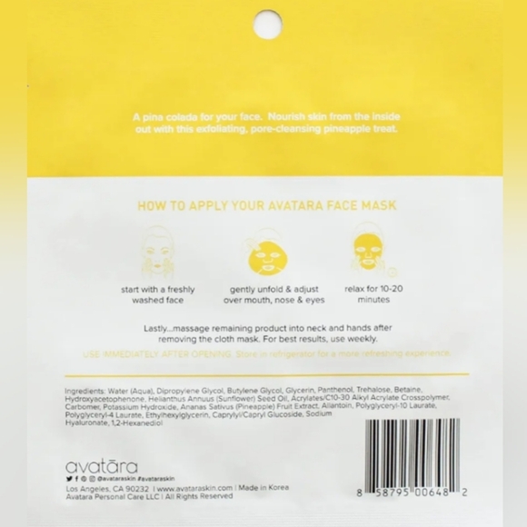 🐼🐼🐼Avatara Pineappy Exfoliating Mask - 0.71 fl oz - Picture 4 of 6